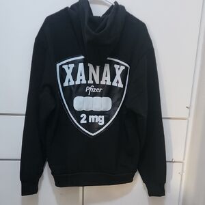 Black Graphic Hoodie with Bold Design